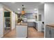 Modern kitchen with stainless steel appliances, stylish countertops, and a butcher block island at 1192 Church Of God Rd, Bonneau, SC 29431