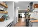Bright kitchen featuring stainless steel appliances and pendant lighting at 1192 Church Of God Rd, Bonneau, SC 29431
