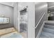 Building elevator provides easy access to all floors, and is next to the carpeted stairwell at 125 Pier View St # 405, Daniel Island, SC 29492