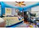 Bedroom featuring a ceiling fan, hardwood floors, and a computer desk at 131 Travis Hill Rd, Moncks Corner, SC 29461
