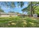 Well-maintained backyard with lush lawn, storage shed and outdoor seating at 1317 White Dr, Charleston, SC 29407
