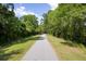 Picturesque walking trail surrounded by lush greenery and mature trees at 1317 White Dr, Charleston, SC 29407