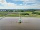 Picturesque aerial shot of marshland with wooden dock and gazebo on the water at 1518 Bower Ln, Johns Island, SC 29455