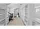 Home office with built in storage and shelves at 1518 Bower Ln, Johns Island, SC 29455