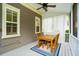 Covered porch with sheer curtains at 1629 Ware Bottom Ln, Mount Pleasant, SC 29464