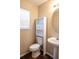 Bathroom features a toilet, pedestal sink, and storage at 206 Trickle Dr, Summerville, SC 29483