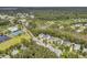 Overhead shot displays the homes nestled among the trees and community amenities at 2197 Sandy Point Ln, Mount Pleasant, SC 29466