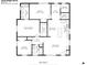 Layout of home showing primary bedroom, bedrooms, bathrooms, kitchen, and living room at 2219 Eagle Dr, North Charleston, SC 29406