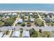 Aerial view showing the proximity of the homes to the beach at 2604 Palmetto Blvd, Edisto Island, SC 29438