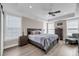 Beautiful main bedroom with tray ceiling, hardwood floors, and abundant natural light at 2827 Wagner Way, Mount Pleasant, SC 29466
