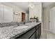 Stylish bathroom featuring a granite countertop, modern sink, and neutral décor at 314 Beverly Dr, Ladson, SC 29456
