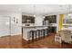 Modern kitchen with an island, stainless steel appliances, and breakfast bar seating at 314 Beverly Dr, Ladson, SC 29456