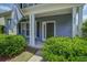 Inviting front porch with decorative columns and well-maintained landscaping at 317 Pimpernel St, Summerville, SC 29483