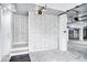 Spacious garage with white slatted privacy wall at 3301 Palm Blvd, Isle of Palms, SC 29451