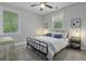 Cozy bedroom with lots of natural light, a ceiling fan, and carpet at 3361 Olivia Marie Ln, Johns Island, SC 29455
