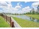 Scenic view of a pond and the neighborhood from the backyard at 4024 Exploration Rd, Ladson, SC 29456