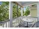 Inviting balcony setup, perfect for outdoor dining and relaxation at 404 Forsythia Ave, Summerville, SC 29483