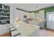 Bright kitchen with white cabinets, marble countertops, stainless steel appliances, and island seating, perfect for entertaining at 404 Forsythia Ave, Summerville, SC 29483