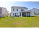 Expansive backyard with a well-manicured lawn, patio area, and screened-in porch at 408 Trevi Ln, Summerville, SC 29486