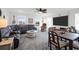 Spacious living room boasts plush seating, a large TV, and lots of natural light at 408 Trevi Ln, Summerville, SC 29486