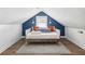 Comfortable bedroom featuring a cozy bed with wood floors, an accent wall, and natural light at 4503 Overbrook Ave, North Charleston, SC 29405