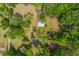 Unique aerial shot featuring a property with an expansive yard, surrounded by a canopy of trees at 4942 Storage Rd, Meggett, SC 29449