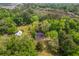 A captivating aerial view of a house nestled amongst a sea of verdant trees and serene waterways at 4942 Storage Rd, Meggett, SC 29449