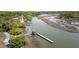 Scenic aerial view of a private dock and tranquil waterway at 501 Willow Branch Way, Mount Pleasant, SC 29464