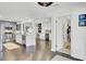 Open kitchen with granite countertops, stainless steel appliances, and custom cabinets at 5029 Victoria Ave, North Charleston, SC 29405