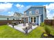 Lovely backyard with an extended patio, outdoor furniture, and green lawn at 518 Sound Dr, Summerville, SC 29486