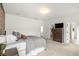 Spacious main bedroom featuring plush carpet, ensuite access, and a dresser with a TV at 518 Sound Dr, Summerville, SC 29486