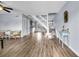 Inviting living room with modern flooring and staircase at 5737 Dewsbury Ln, North Charleston, SC 29418