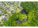 Picturesque aerial view of a pond and lush greenery, showcasing the tranquil community setting at 606 Knowledge Dr, Ladson, SC 29456