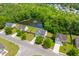 Beautiful aerial view of homes surrounding a pond with a fountain and lush greenery at 606 Knowledge Dr, Ladson, SC 29456