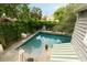 This outdoor swimming pool offers ultimate privacy with lush greenery and a serene escape from the city at 62 Society St, Charleston, SC 29401