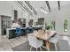 Open-concept kitchen and dining area featuring a large island, modern appliances, and stylish decor at 733 Oakridge View Trl, Ridgeville, SC 29472