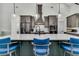 Kitchen with stainless steel appliances, custom cabinetry, and a large center island at 733 Oakridge View Trl, Ridgeville, SC 29472
