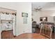 Open concept home featuring the kitchen that overlooks the living room with hardwood floors at 801 Reserve Way, Summerville, SC 29485