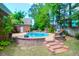 Picture of backyard with an inviting pool area with comfortable seating and brick paver patio at 1069 Blockade Runner Pkwy, Summerville, SC 29485