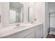 Bright bathroom featuring dual sinks with white countertops, modern fixtures, and ample space at 110 Green Passage Ln, Summerville, SC 29486