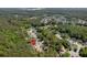 Aerial view of the neighborhood location pinpointed with a red marker at 110 Mapperton Ct, Summerville, SC 29485