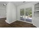 Bright dining area with wood flooring and sliding glass doors leading to an outdoor patio at 110 Mapperton Ct, Summerville, SC 29485