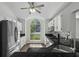Charming kitchen featuring granite countertops, stainless steel appliances and a large arched window offering natural light at 110 Mapperton Ct, Summerville, SC 29485