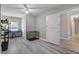 Neutral-toned room features a desk near the window and a practical wire cage at 1224 Decoy Ct, Mount Pleasant, SC 29464