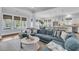 Open living space with a comfortable blue sectional sofa and abundant natural light at 1658 Pierce St, Charleston, SC 29492