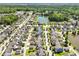 An aerial shot shows a meticulously planned neighborhood featuring varied home designs with lush trees at 1722 Winfield Way, Charleston, SC 29414