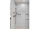 Modern shower featuring white tile and dual shower heads at 19 Ponce De Leon Ave, Charleston, SC 29407