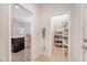 Hallway showing kitchen entrance and walk-in pantry for storing food at 2016 Elvington Rd, Johns Island, SC 29455