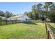 Spacious backyard with well-maintained lawn, fenced perimeter, and covered patio at 203 Eagle Ridge Rd, Summerville, SC 29485