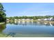 View of the pond in the neighborhood with tree-lined streets and attractive homes at 203 Eagle Ridge Rd, Summerville, SC 29485
